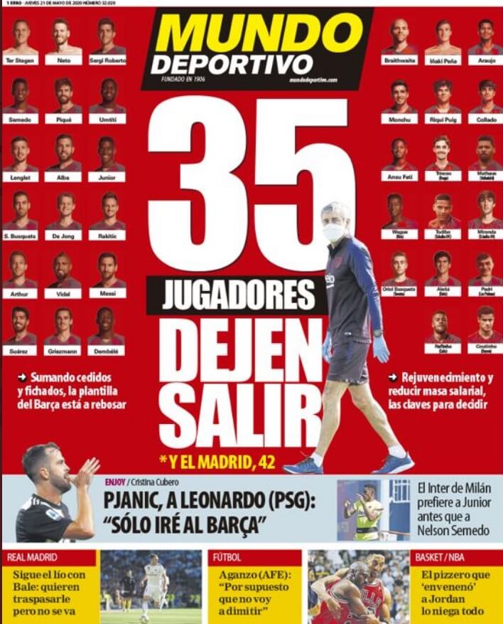 Portadas Diarios Deportivos Jueves 21/05/2020 Portadas Diarios Deportivos Jueves 21/05/2020