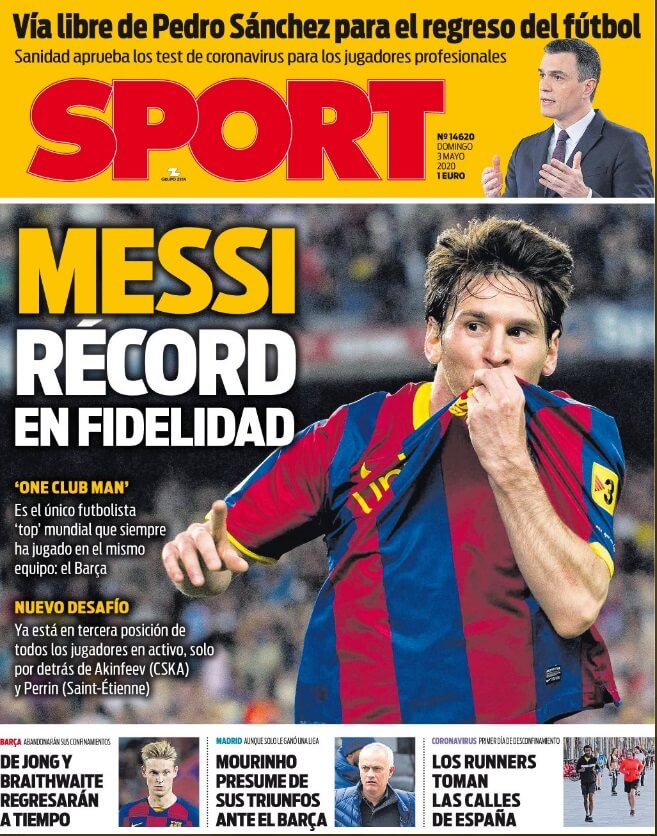 Portadas Diarios Deportivos Domingo 3/05/2020
