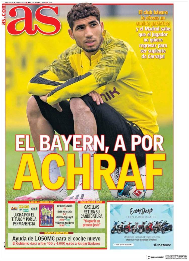 Portadas Diarios Deportivos Martes 16/06/2020
