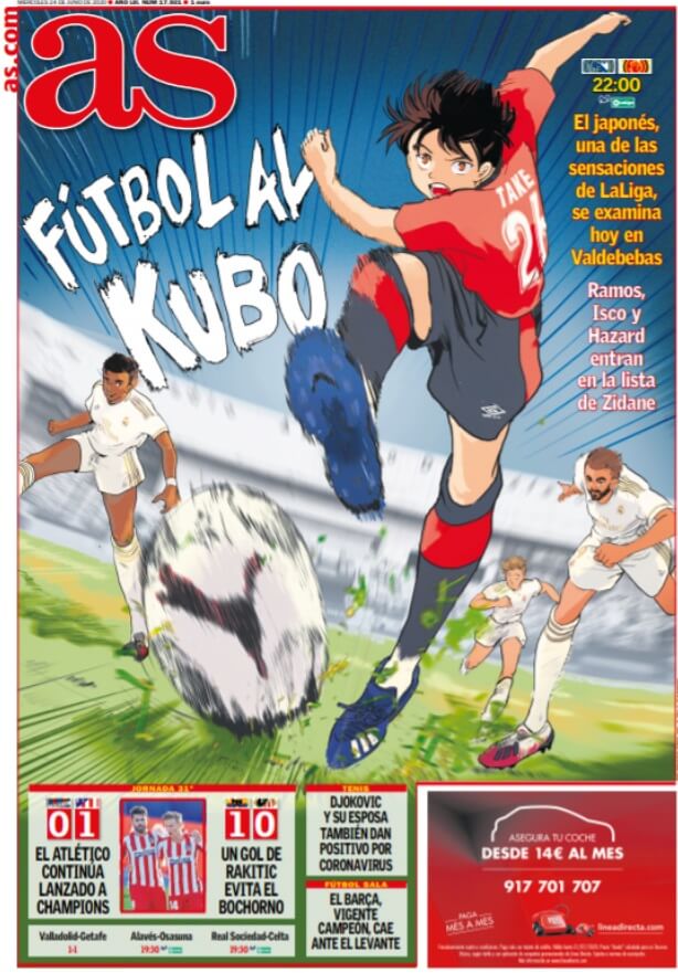 Portadas Diarios Deportivos Lunes 24/06/2020