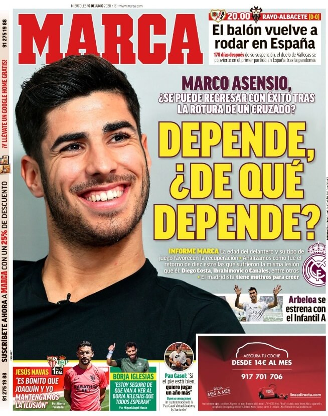 Portadas Diarios Deportivos Miércoles 10/06/2020