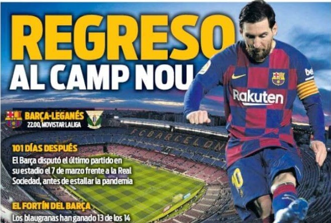 Portadas Diarios Deportivos Martes 16/06/2020 Portadas Diarios Deportivos Martes 16/06/2020