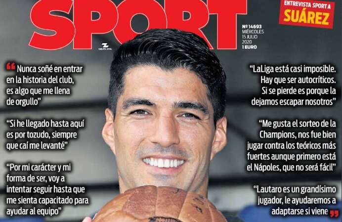 Portadas Diarios Deportivos Miércoles 15/07/2020 Portadas Diarios Deportivos Miércoles 15/07/2020