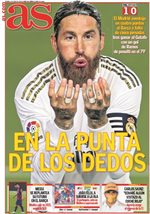 Portadas Diarios Deportivos Viernes 3/07/2020