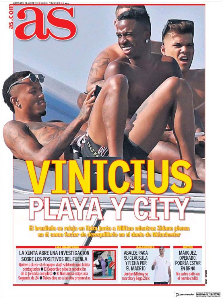 Portadas Diarios Deportivos Miércoles 22/07/2020