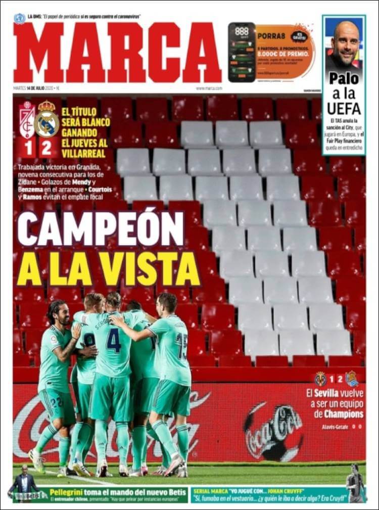 Portadas Diarios Deportivos Martes 14/07/2020 Portadas Diarios Deportivos Martes 14/07/2020