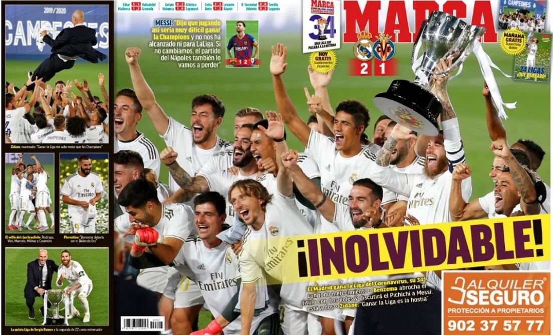 Portadas Diarios Deportivos Viernes 17/07/2020 Portadas Diarios Deportivos Viernes 17/07/2020