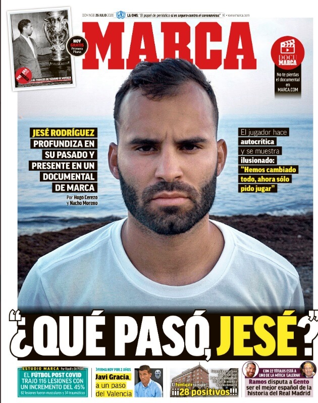 Portadas Diarios Deportivos Domingo 26/07/2020