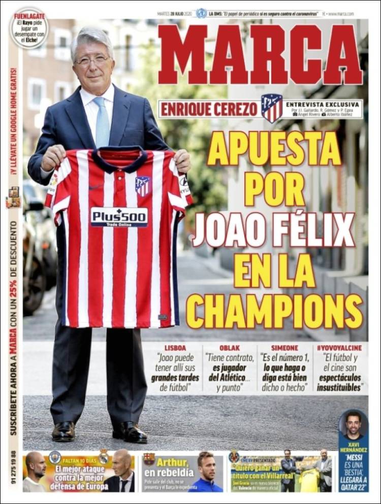 Portadas Diarios Deportivos Martes 28/07/2020 Portadas Diarios Deportivos Martes 28/07/2020