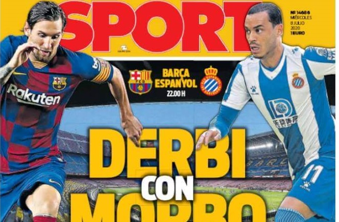 Portadas Diarios Deportivos Miércoles 8/07/2020 Portadas Diarios Deportivos Miércoles 8/07/2020