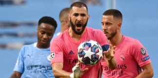 Gol de Benzema para igualar el partido ante el City Gol de Benzema para igualar el partido ante el City