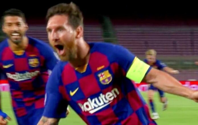 Golazo de Messi para el 2-0 sobre el Napoli Golazo de Messi para el 2-0 sobre el Napoli