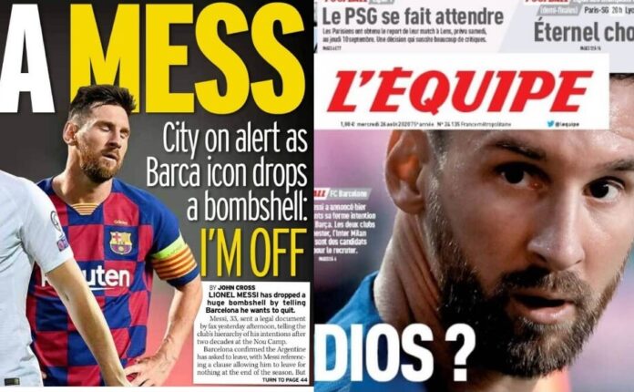 Las Portadas del Adiós de Messi en la Prensa Internacional Las Portadas del Adiós de Messi en la Prensa Internacional