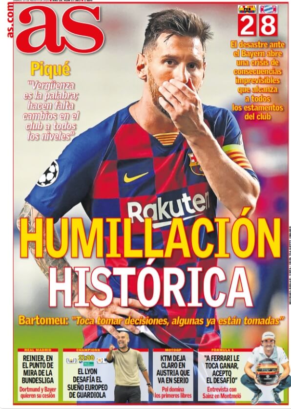 Portadas Diarios Deportivos Sábado 15/08/2020