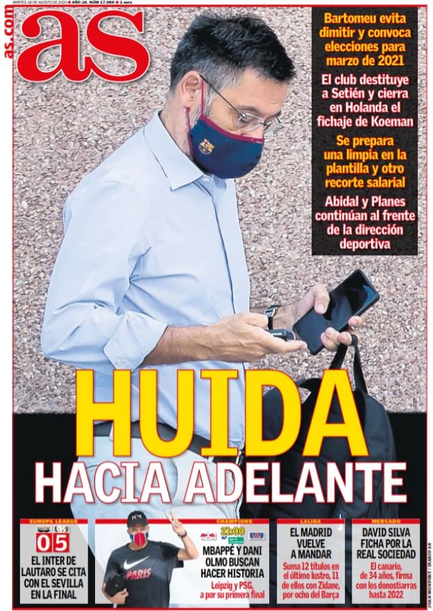 Portadas Diarios Deportivos Martes 18/08/2020
