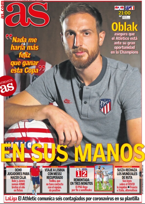 Portadas Diarios Deportivos Jueves 13/08/2020 Portadas Diarios Deportivos Jueves 13/08/2020