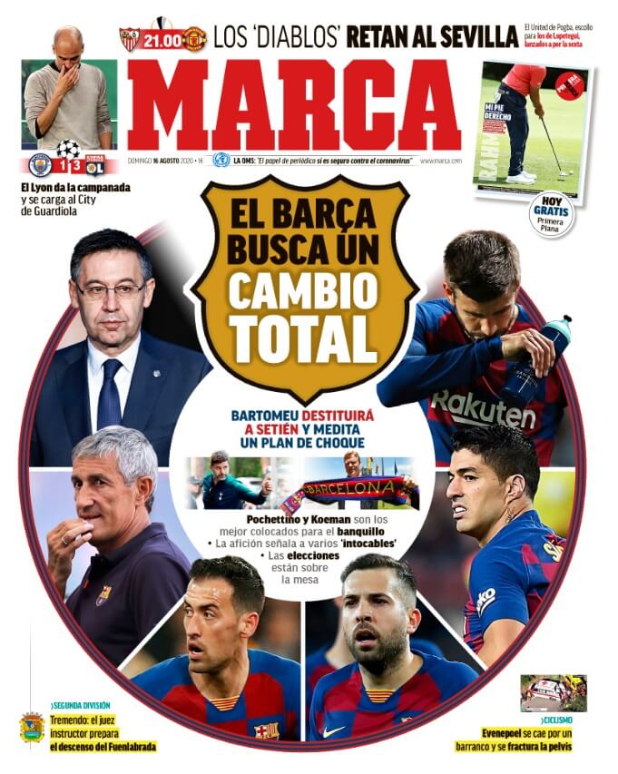 Portadas Diarios Deportivos Domingo 16/08/2020 Portadas Diarios Deportivos Domingo 16/08/2020