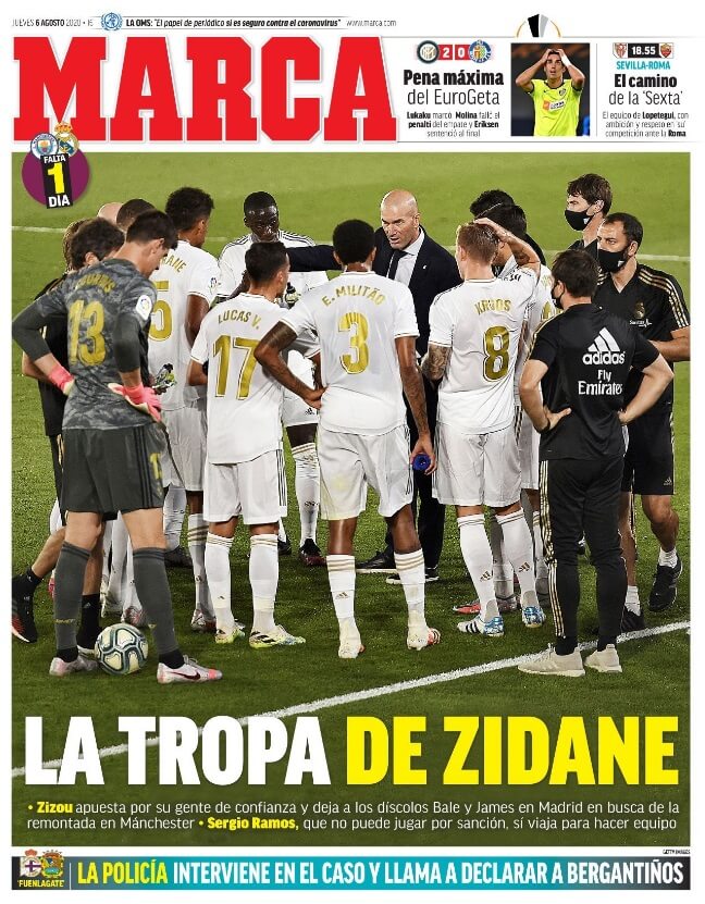 Portadas Diarios Deportivos Jueves 6/08/2020 Portadas Diarios Deportivos Jueves 6/08/2020