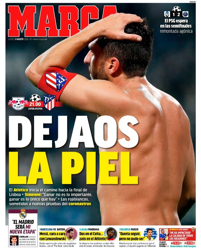 Portadas Diarios Deportivos Jueves 13/08/2020 Portadas Diarios Deportivos Jueves 13/08/2020