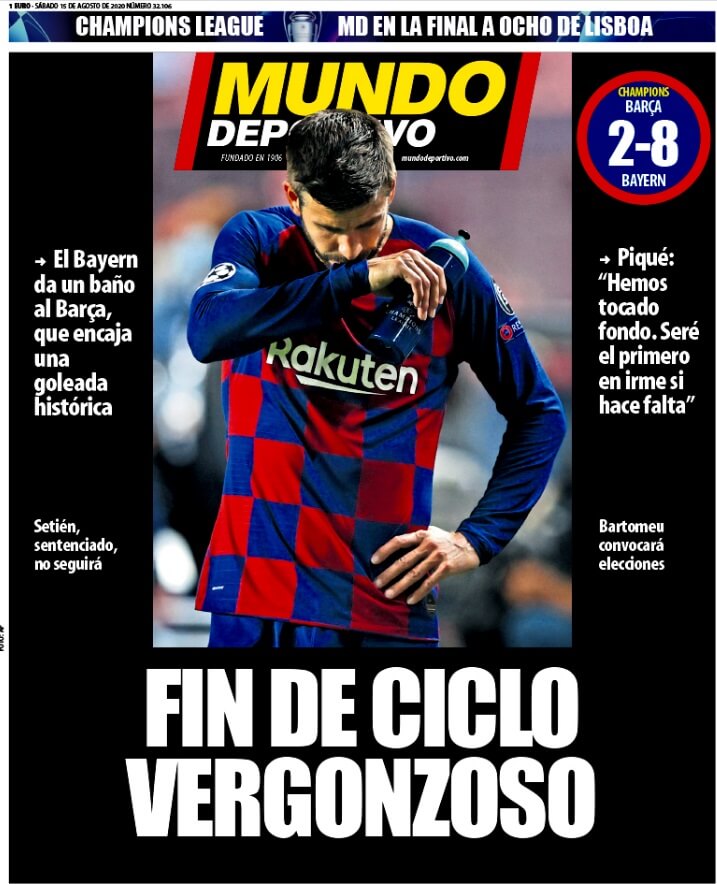 Portadas Diarios Deportivos Sábado 15/08/2020 Portadas Diarios Deportivos Sábado 15/08/2020