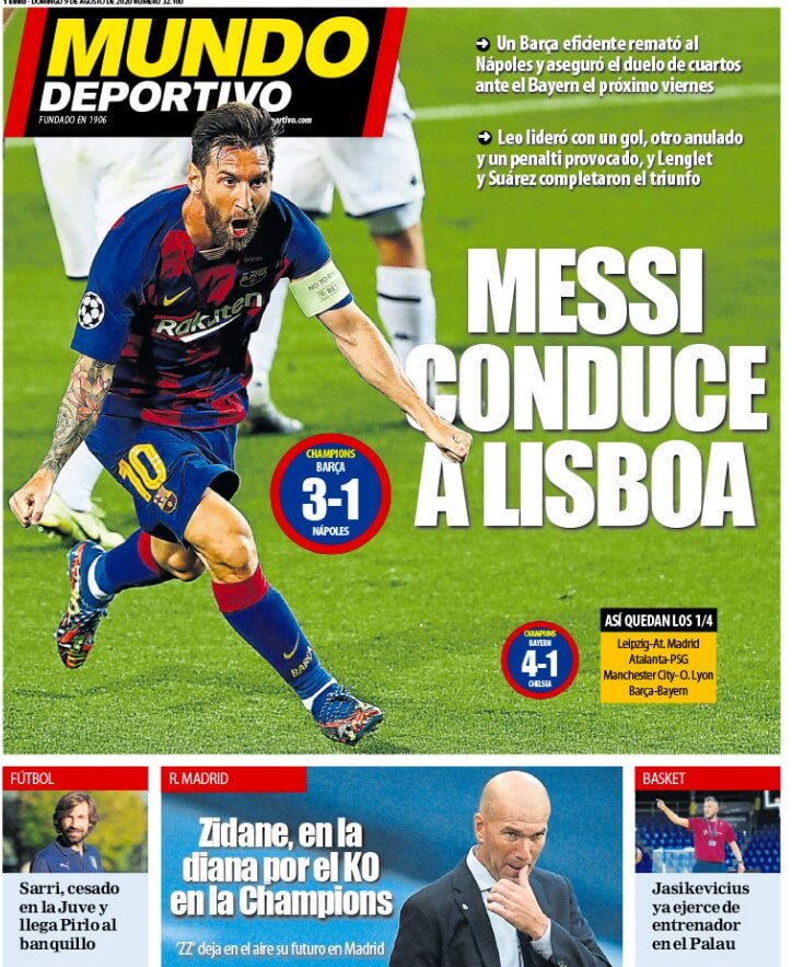 Portadas Diarios Deportivos Domingo 9/08/2020 Portadas Diarios Deportivos Domingo 9/08/2020