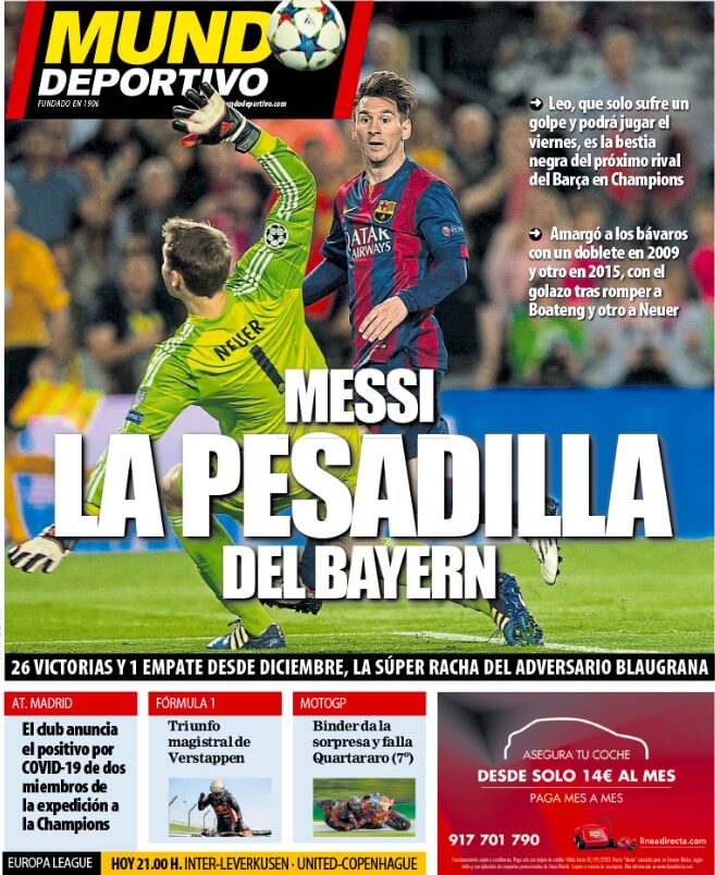 Portadas Diarios Deportivos Lunes 10/08/2020 Portadas Diarios Deportivos Lunes 10/08/2020
