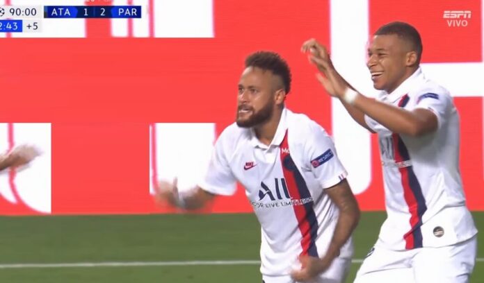 El PSG vence 2-1 al Atalanta y pasa a cuartos de Champions
