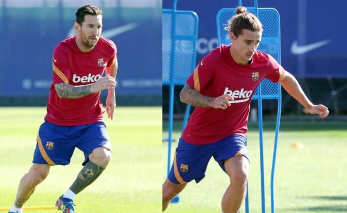 Lenglet y Griezmann se suman a los entrenamientos con Messi Lenglet y Griezmann se suman a los entrenamientos con Messi