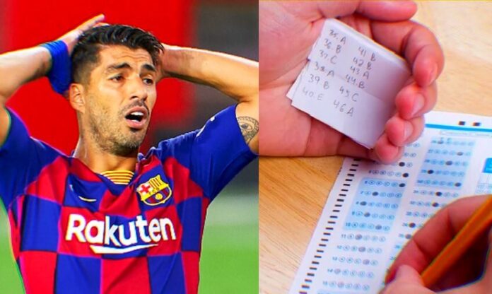 Luis Suárez hizo trampas en el examen de italiano