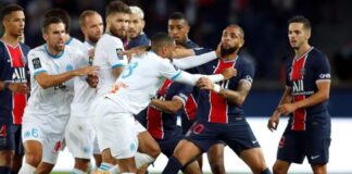 Escándalo en el PSG-Marsella con 5 expulsados Escándalo en el PSG-Marsella con 5 expulsados