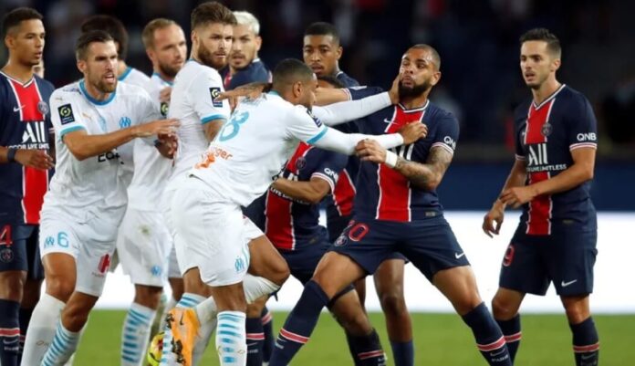 Escándalo en el PSG-Marsella con 5 expulsados