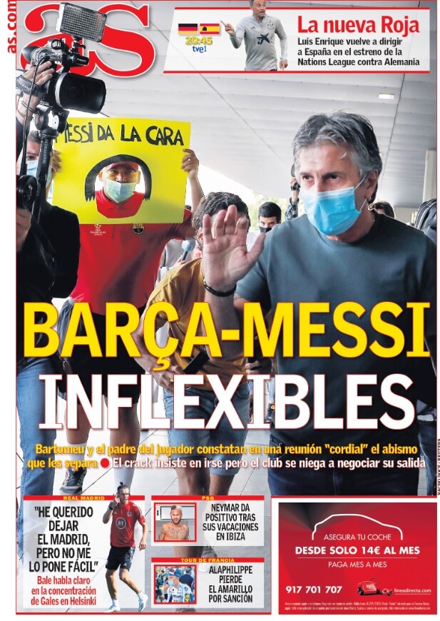 Portadas Diarios Deportivos Jueves 03/09/2020