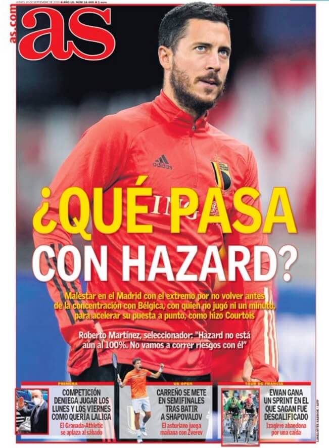 Portadas Diarios Deportivos Jueves 10/09/2020