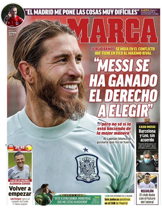 Portadas Diarios Deportivos Jueves 03/09/2020 Portadas Diarios Deportivos Jueves 03/09/2020