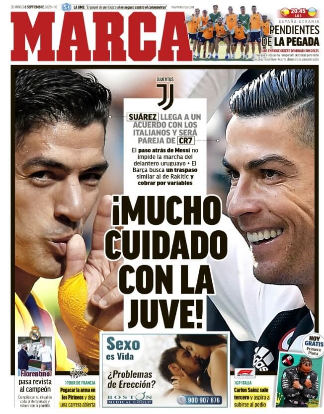 Portadas Diarios Deportivos Domingo 6/09/2020 Portadas Diarios Deportivos Domingo 6/09/2020