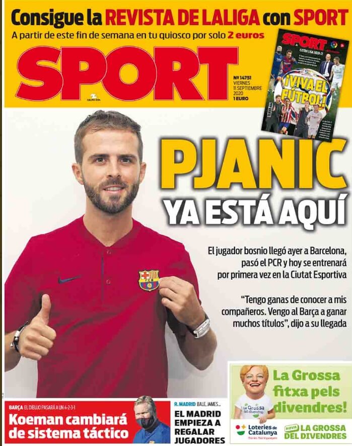 Portadas Diarios Deportivos Viernes 11/09/2020 Portadas Diarios Deportivos Viernes 11/09/2020