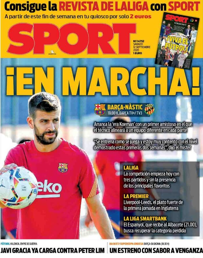Portadas Diarios Deportivos Sábado 12/09/2020