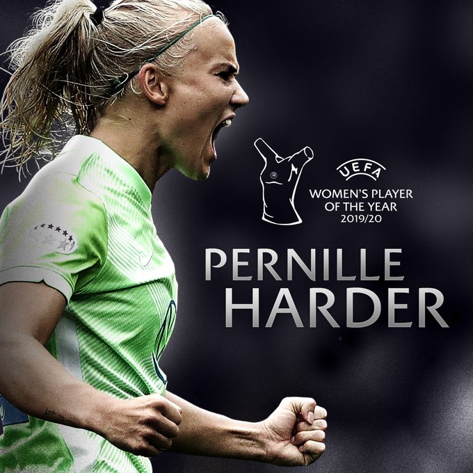 Pernille Harder UEFA BEST PLAYER femenino del 2020 Pernille Harder UEFA BEST PLAYER femenino del 2020