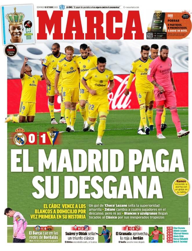 Portadas Diarios Deportivos Domingo 18/10/2020 Portadas Diarios Deportivos Domingo 18/10/2020