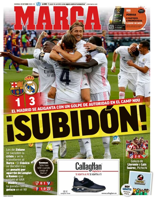 Portadas Diarios Deportivos Domingo 25/10/2020 Portadas Diarios Deportivos Domingo 25/10/2020