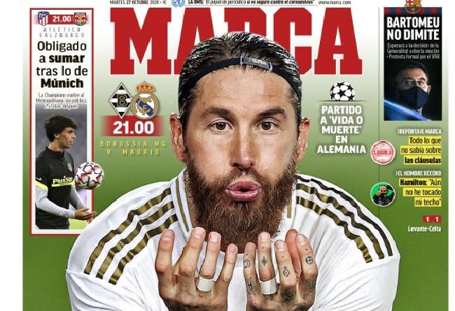 Portadas Diarios Deportivos Martes 27/10/2020 Portadas Diarios Deportivos Martes 27/10/2020