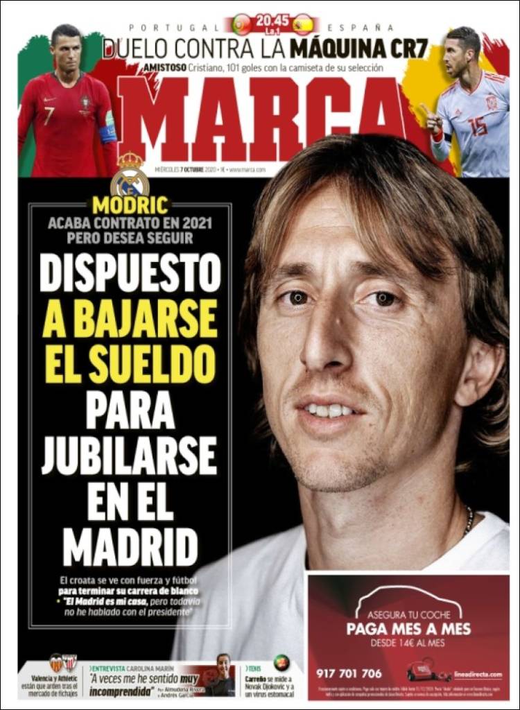 Portadas Diarios Deportivos Miércoles 7/10/2020 Portadas Diarios Deportivos Miércoles 7/10/2020
