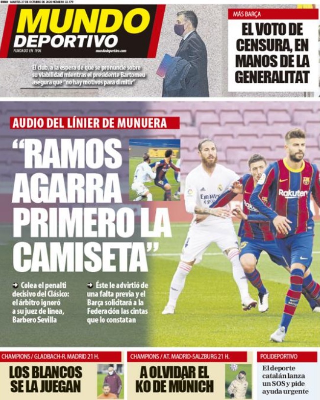 Portadas Diarios Deportivos Martes 27/10/2020