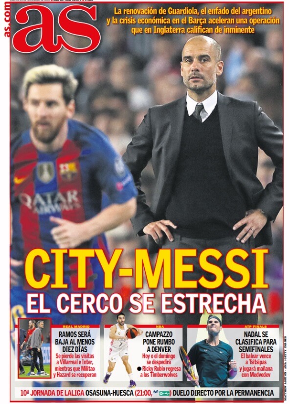 Portadas Diarios Deportivos Viernes 20/11/2020 