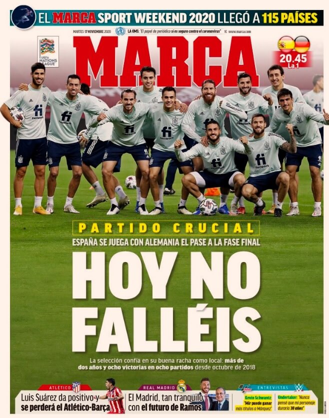 Portadas Diarios Deportivos Martes 17/11/2020