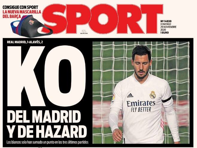 Portadas Diarios Deportivos Domingo 29/11/2020 Portadas Diarios Deportivos Domingo 29/11/2020