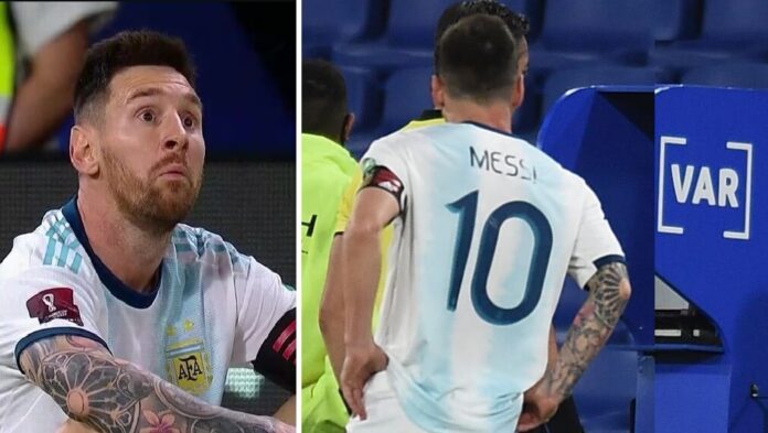 Gol anulado a Argentina por el VAR y Messi estalla Gol anulado a Argentina por el VAR y Messi estalla