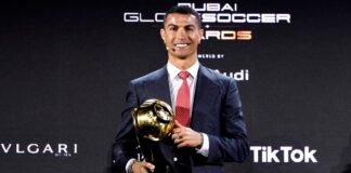 Cristiano Ronaldo Globe Soccer como Mejor Jugador del Siglo Cristiano Ronaldo Globe Soccer como Mejor Jugador del Siglo