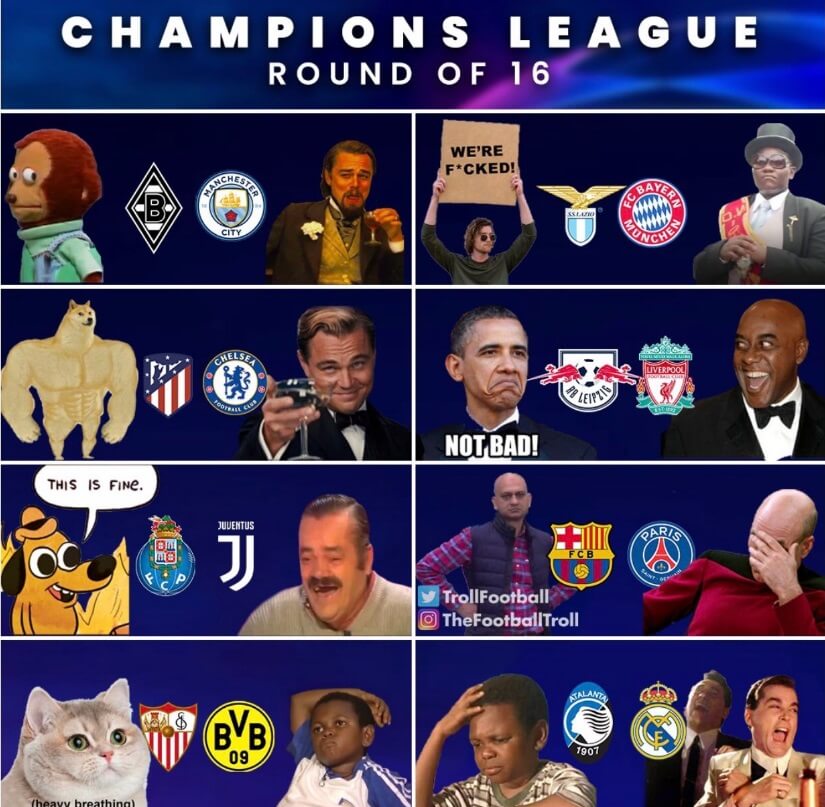 Memes Sorteo Octavos Champions 2020-2021 Memes Sorteo Octavos Champions 2020-2021
