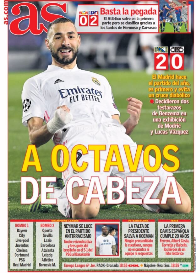 Portadas Diarios Deportivos Jueves 10/12/2020